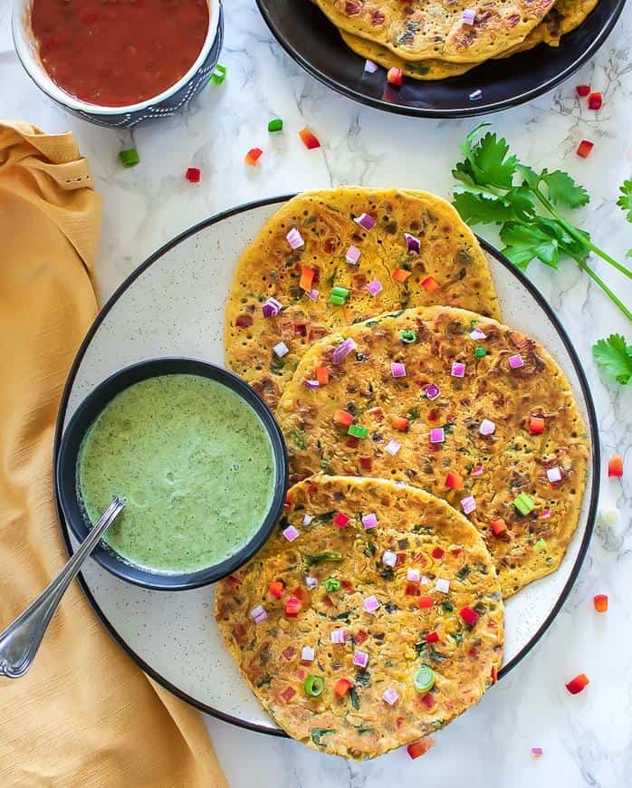  Spice up your breakfast with these delicious Vegan Besan Puda!