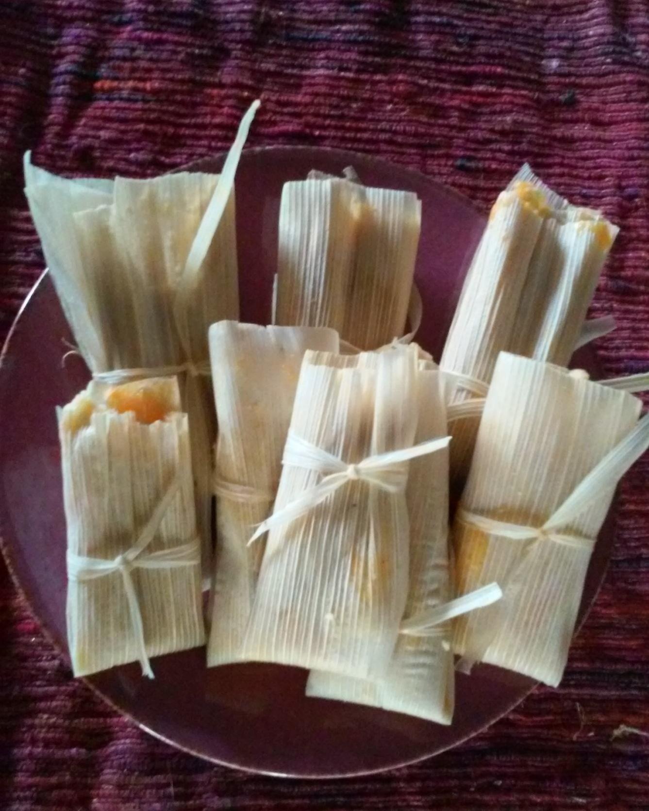  Steaming hot and delicious vegetarian tamales!
