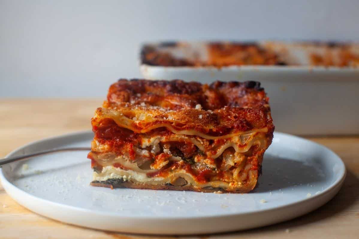 Sure thing! Here are 11 creative captions for the Vegetarian Lasagna recipe:
