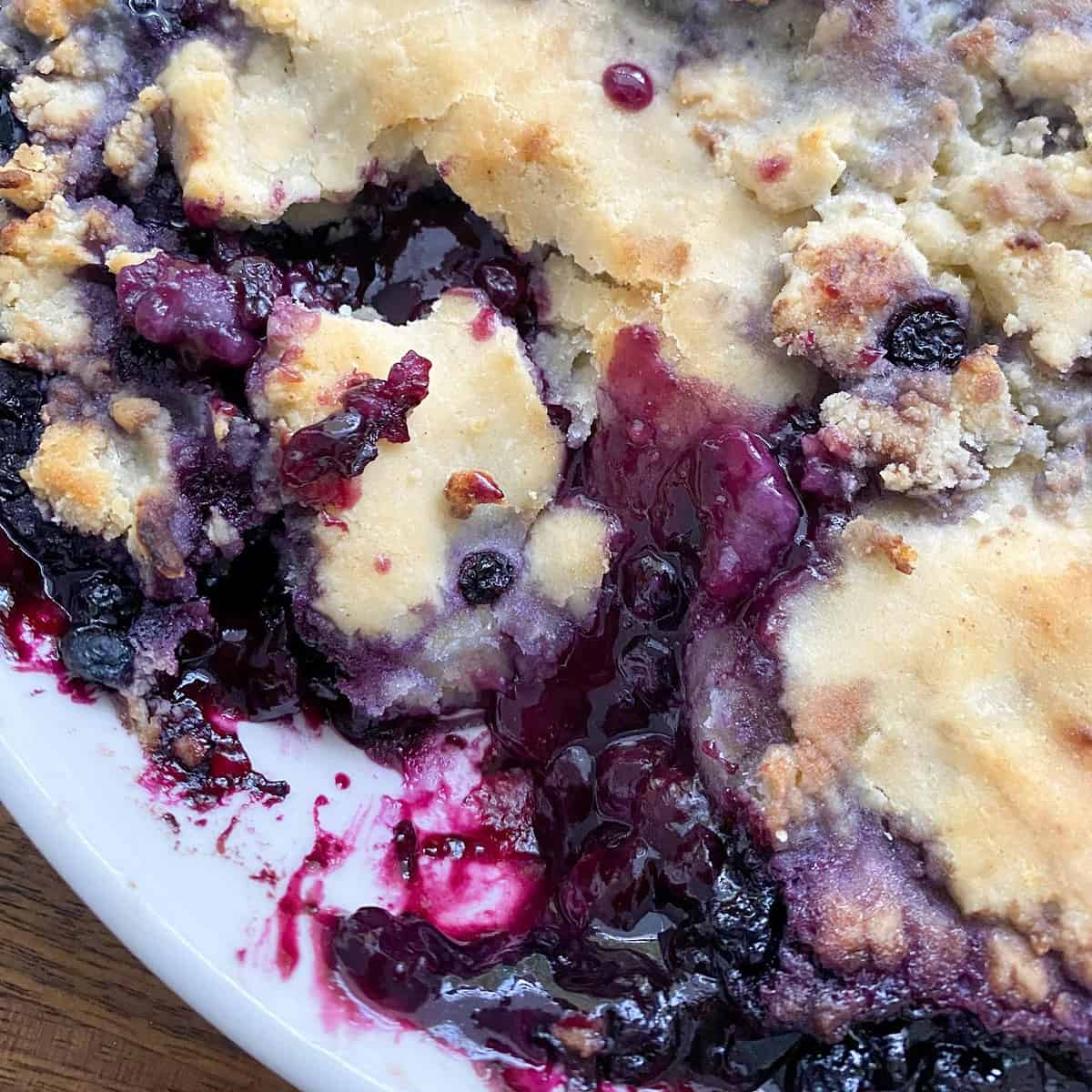 Sweet and juicy blueberries hidden under a layer of delicious crust.