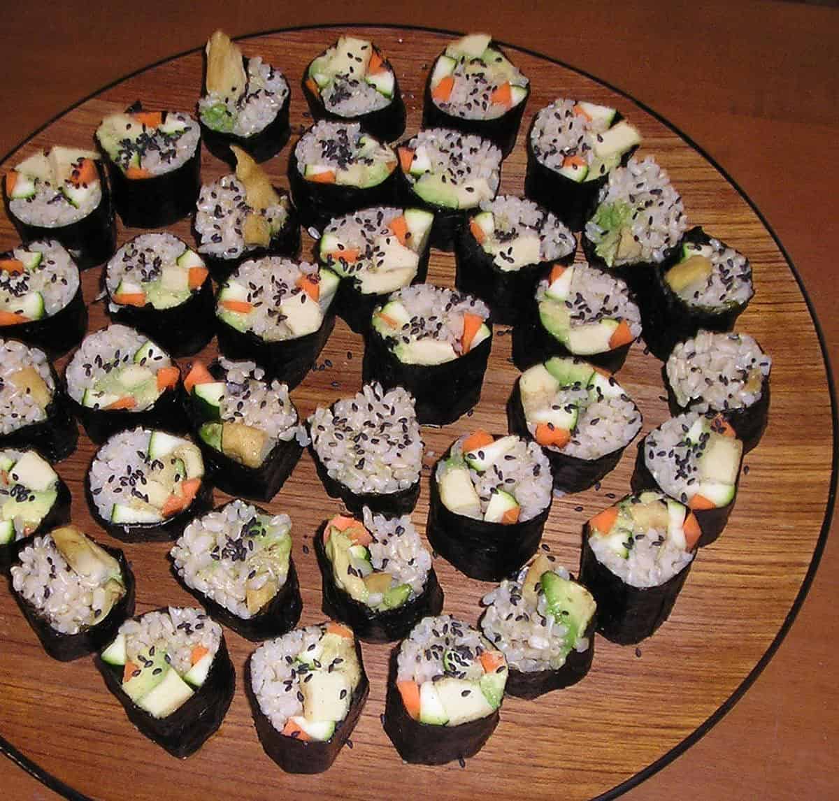  Taking a bite of these vegan sushi rolls is like taking a bite out of Japan!