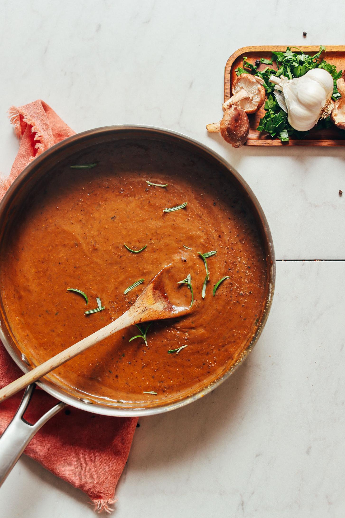  The aroma of this vegan gravy will make your taste buds dance with joy!
