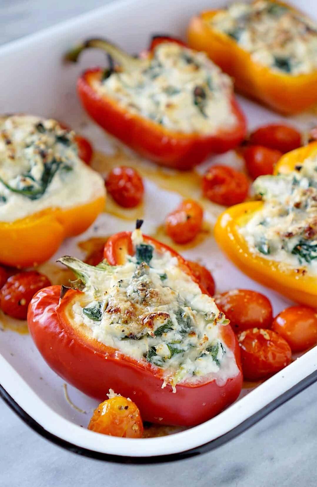  The colors in these stuffed bell peppers are so vibrant, you'll definitely want seconds!
