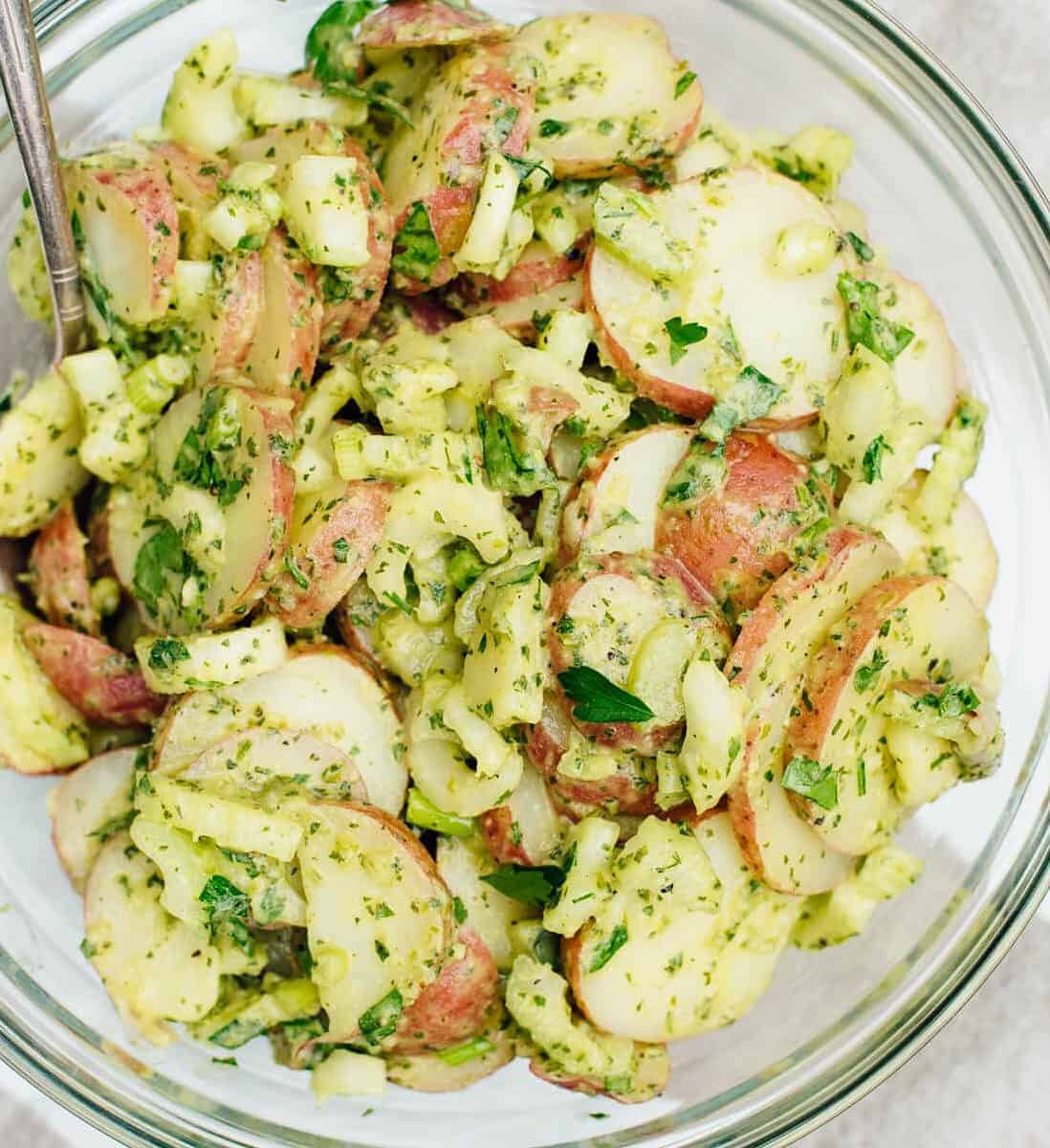  The combination of crunchy celery, fresh dill, and creamy potatoes make this salad a winning dish.