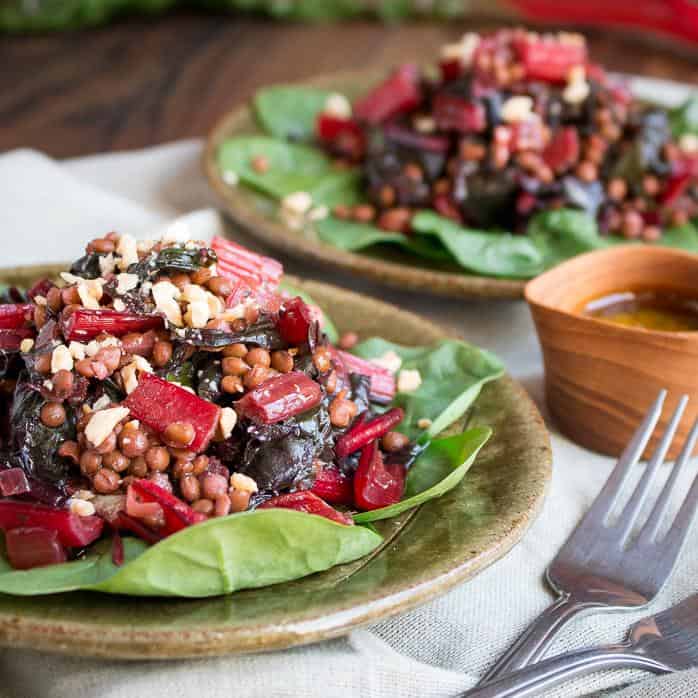  The delicate flavor of Swiss chard perfectly complements the earthy lentils.