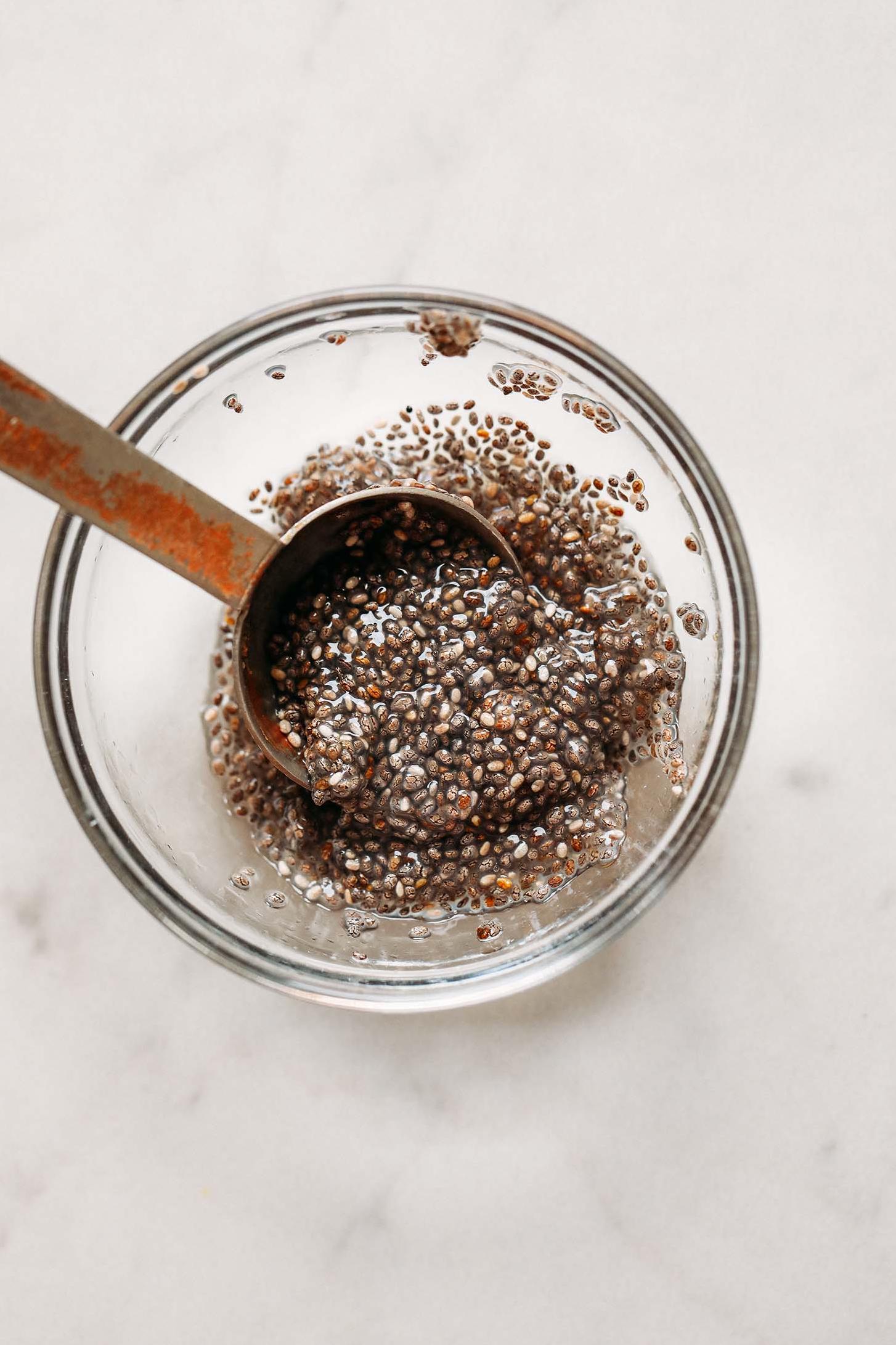 The humble chia seed takes the spotlight as our vegan egg substitute.