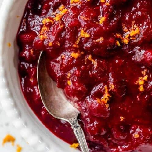  The perfect topping for your turkey or tofu, this cranberry sauce is a must-try.