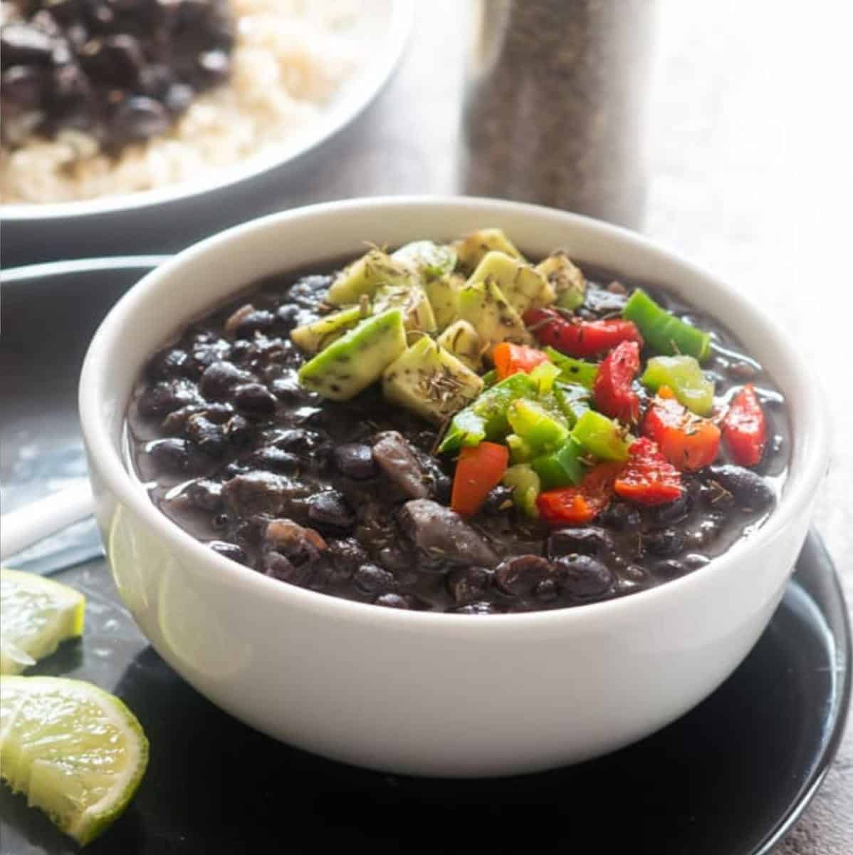  There's no need for meat with these vegan Cuban black beans, loaded with protein and fiber.