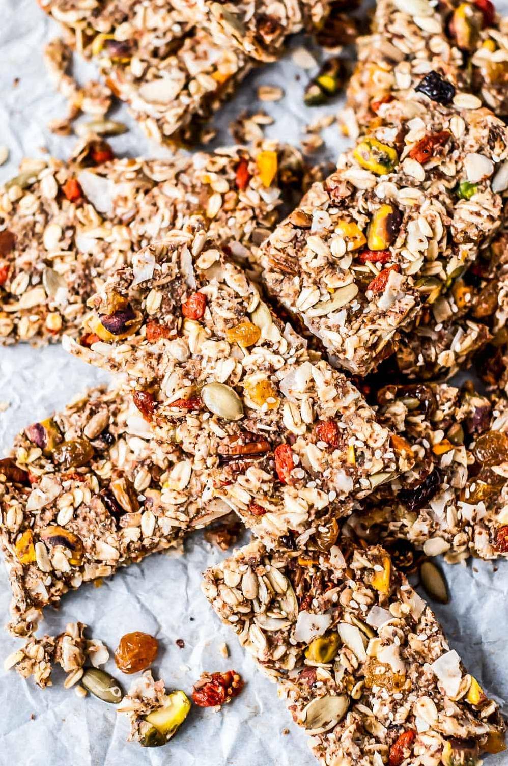  These energy bars are not only vegan and wholesome, but they're also a treat for your taste buds