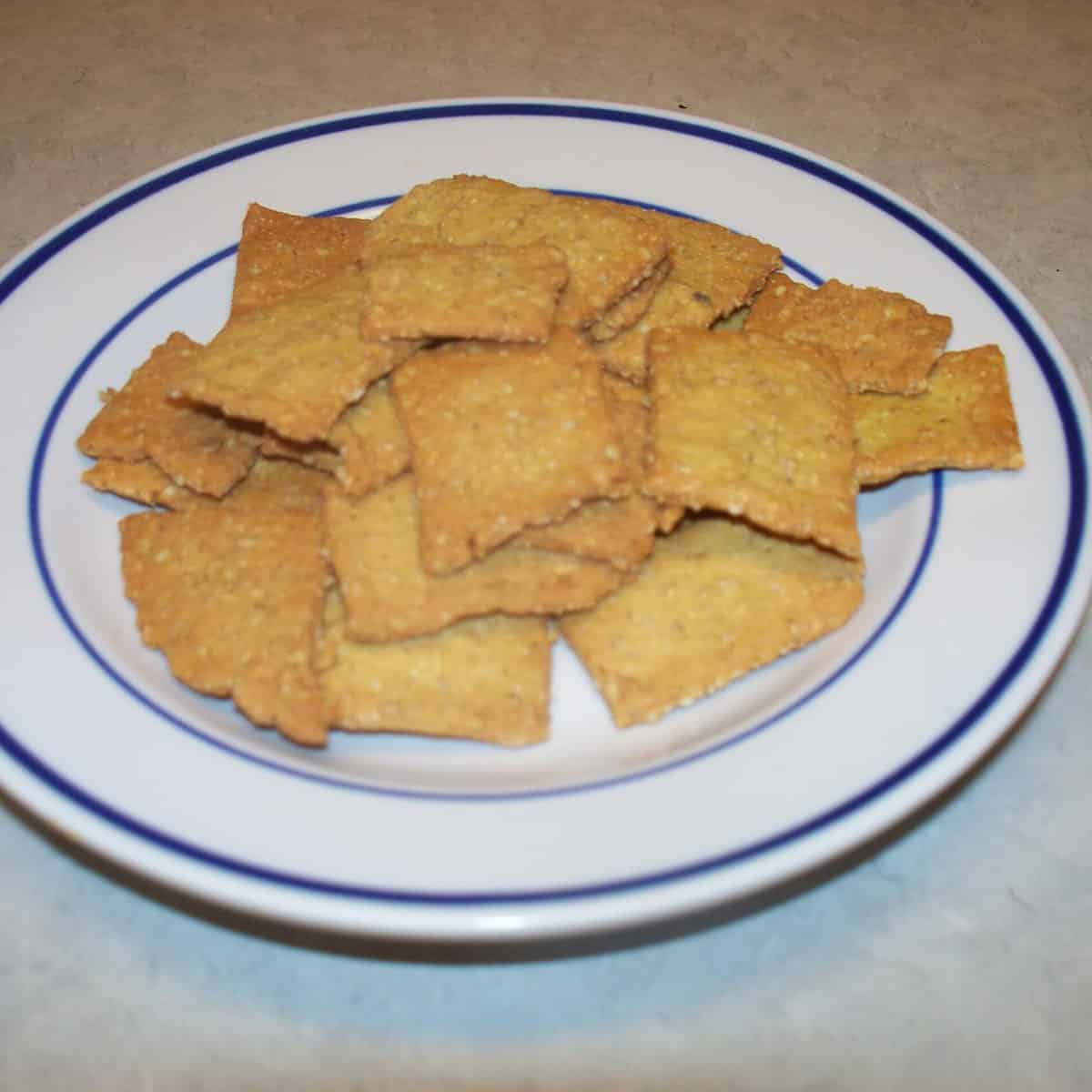  These savory crackers are made with wholesome chickpea flour and spices.