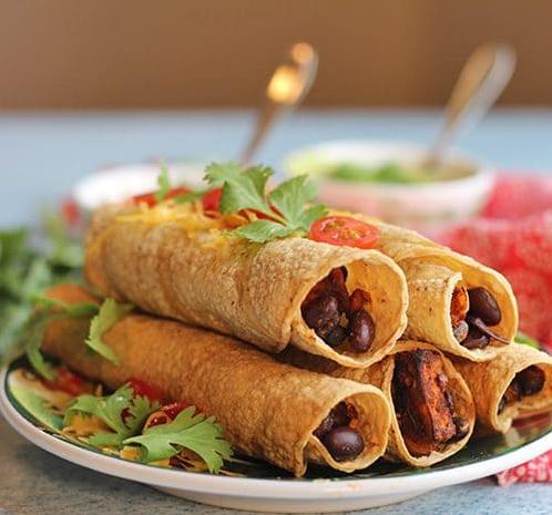  These sweet potato taquitos are bursting with flavor.