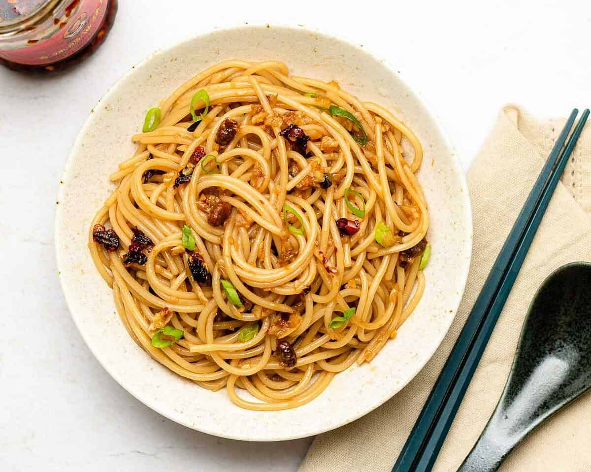  These Vegan Garlic Asian Noodles are a quick and effortless way to get dinner on the table.