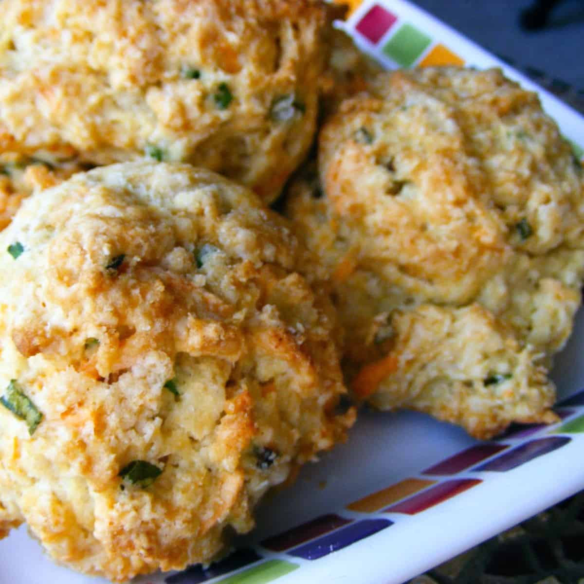  These vegan scallion and cheddar drop biscuits are the ultimate comfort food!