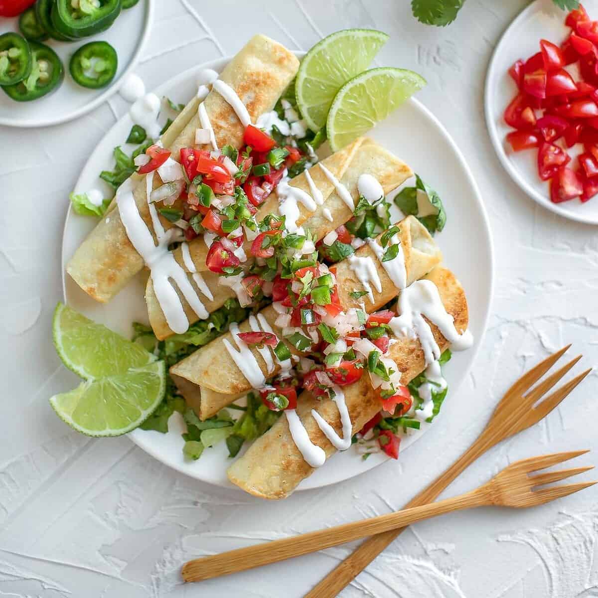 These vegetarian taquitos are the perfect bite-sized snack for any occasion!