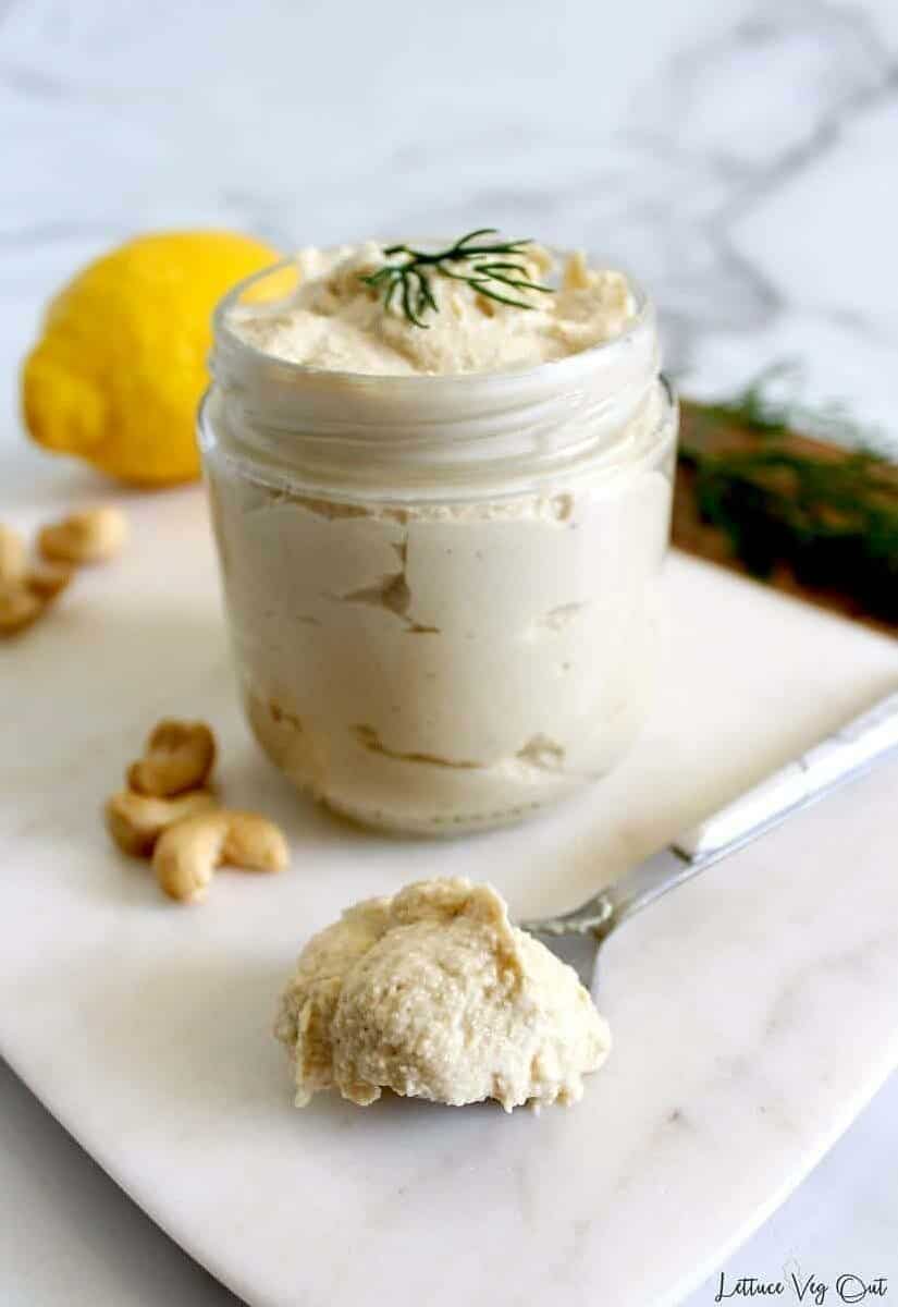  This creamy and tangy sour cream is completely vegan!