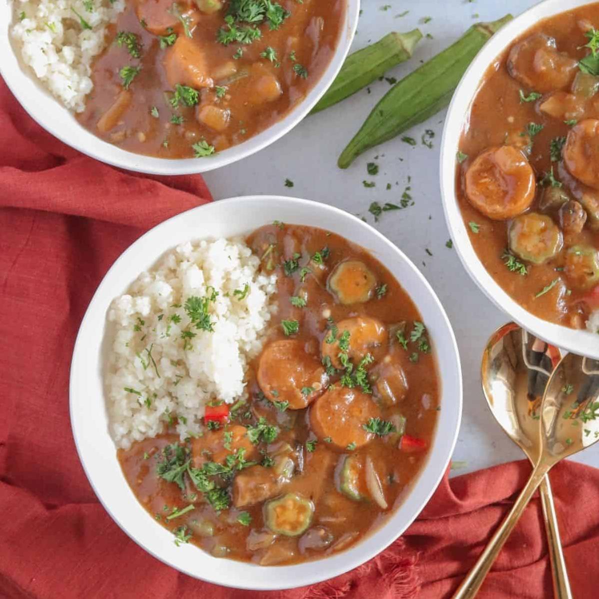  This gluten-free gumbo is perfect for cozy nights in, and even better as leftovers the next day.