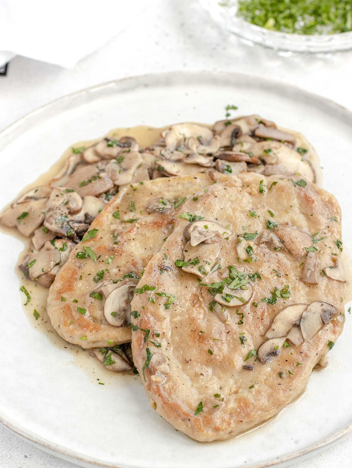  This mushroom wine sauce will elevate your seitan steaks to the next level.