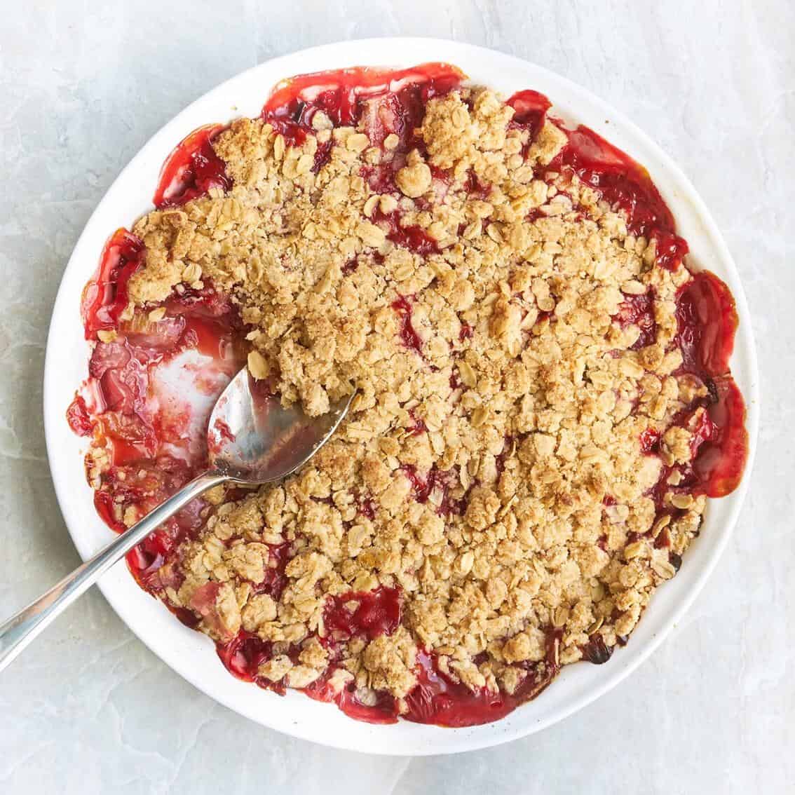  This recipe is the perfect way to use up an abundance of fresh rhubarb.