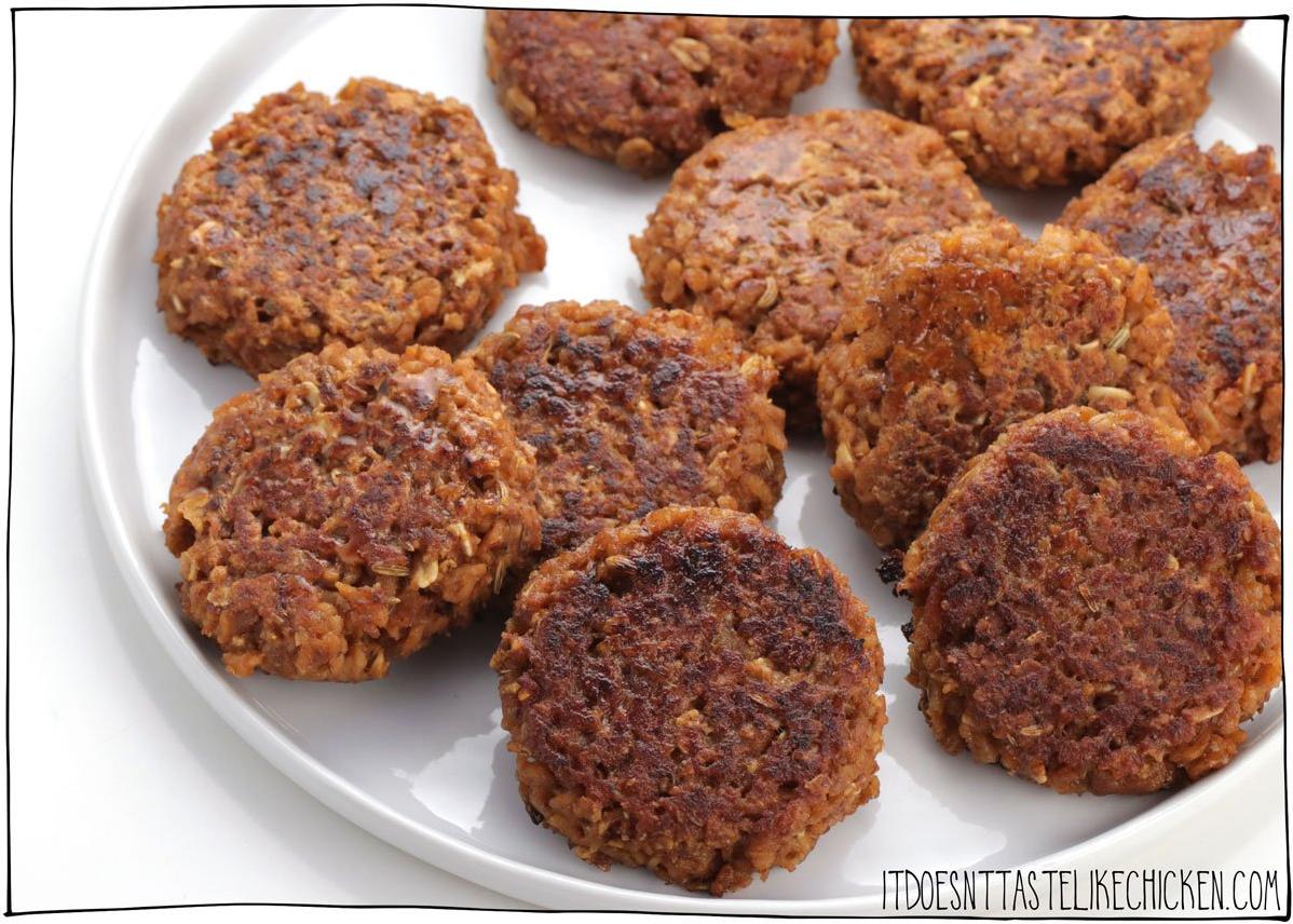  This savory vegetarian sausage patty will have your taste buds doing a happy dance!