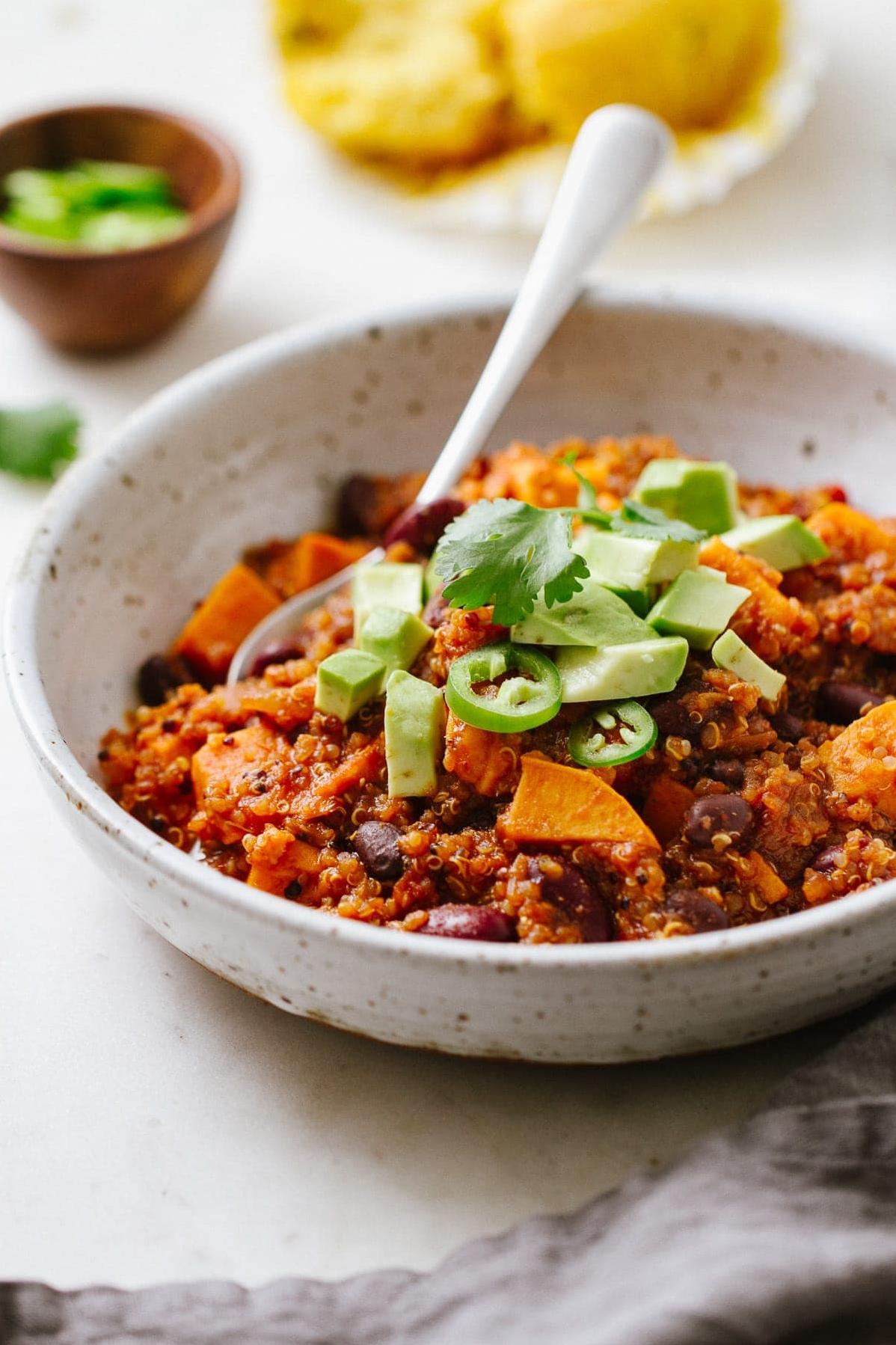  This slow cooker chili is full of flavor and completely plant-based