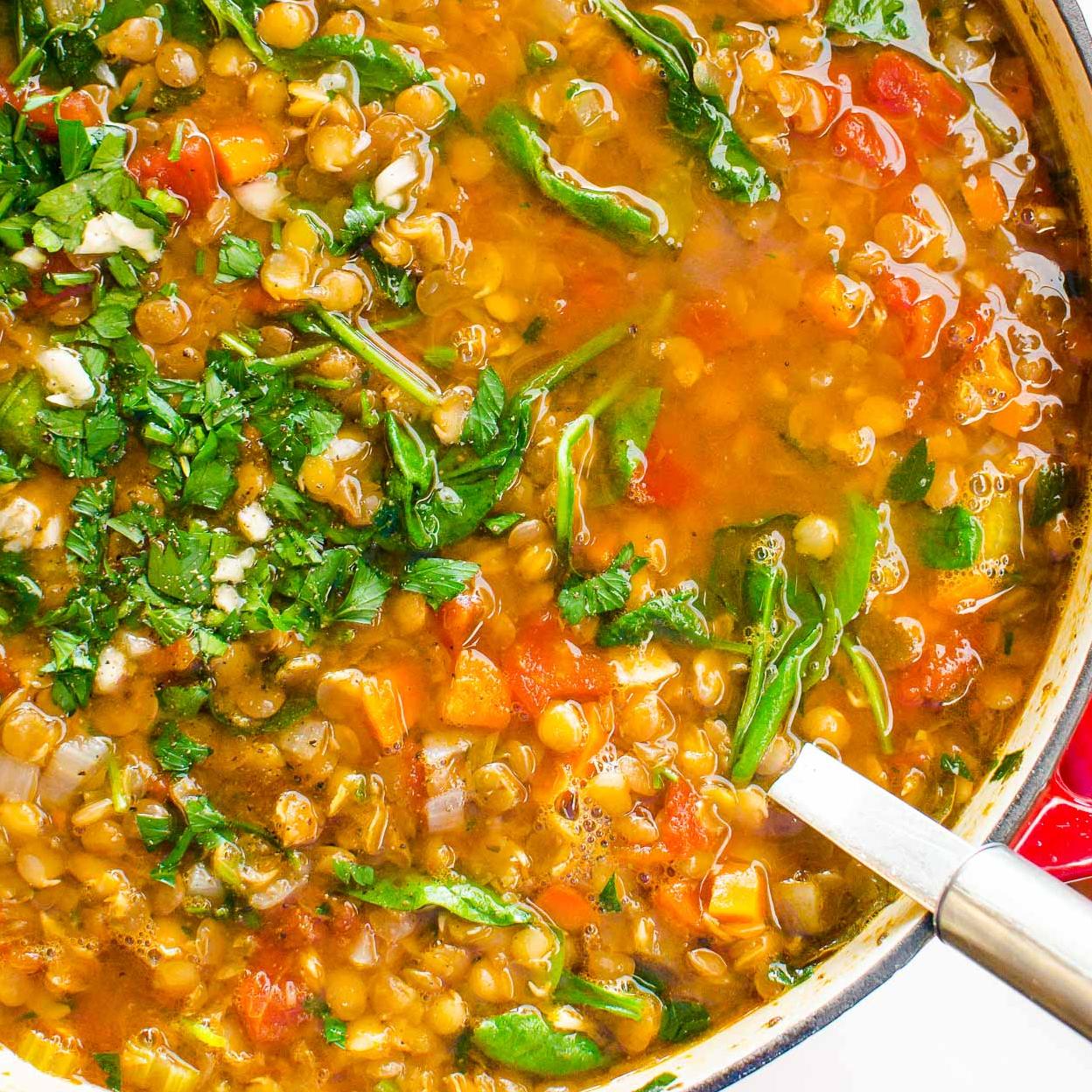  This soup is loaded with protein, fiber, and flavor!