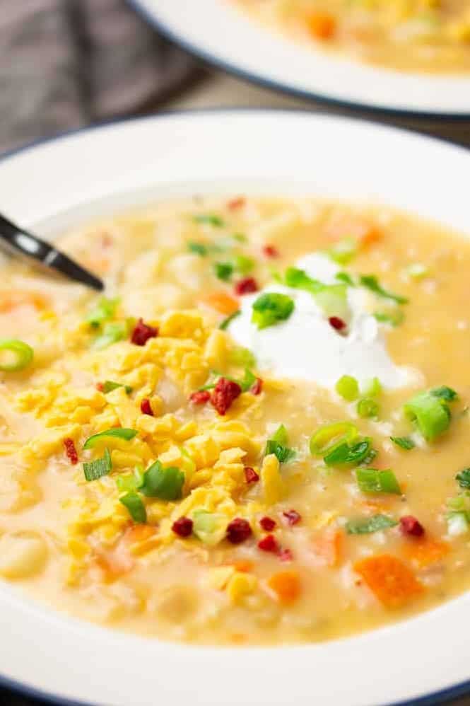  This soup is so easy to make, simply toss all the ingredients in a crock pot and let the magic happen.