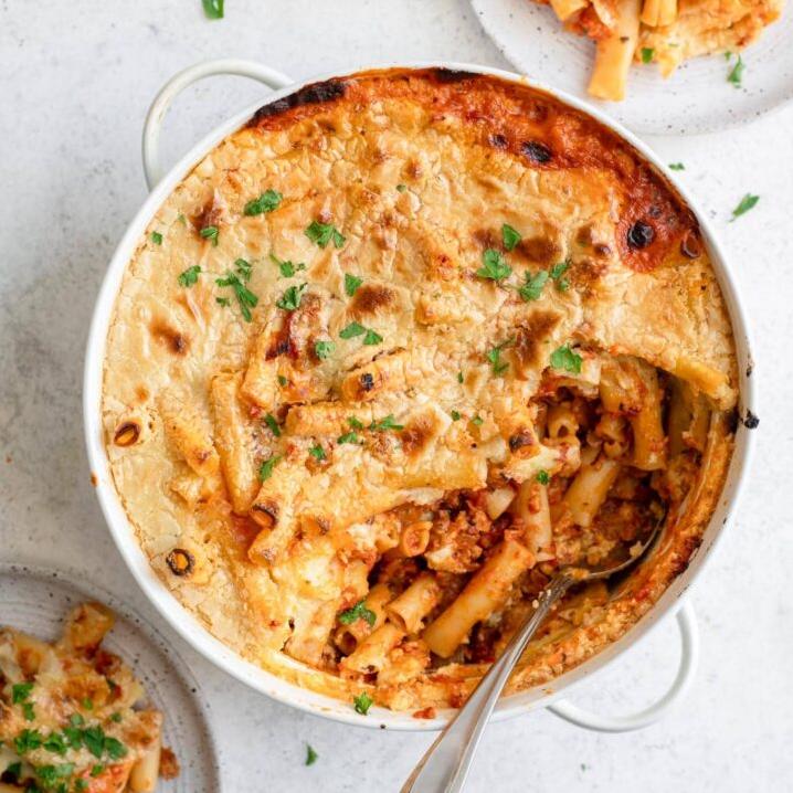  This vegan baked ziti is perfect for a cozy night in with your loved ones