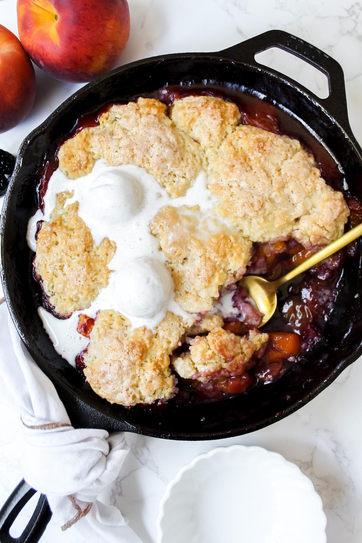  This vegan cobbler will prove to skeptics that plant-based desserts can be just as delicious as traditional ones.