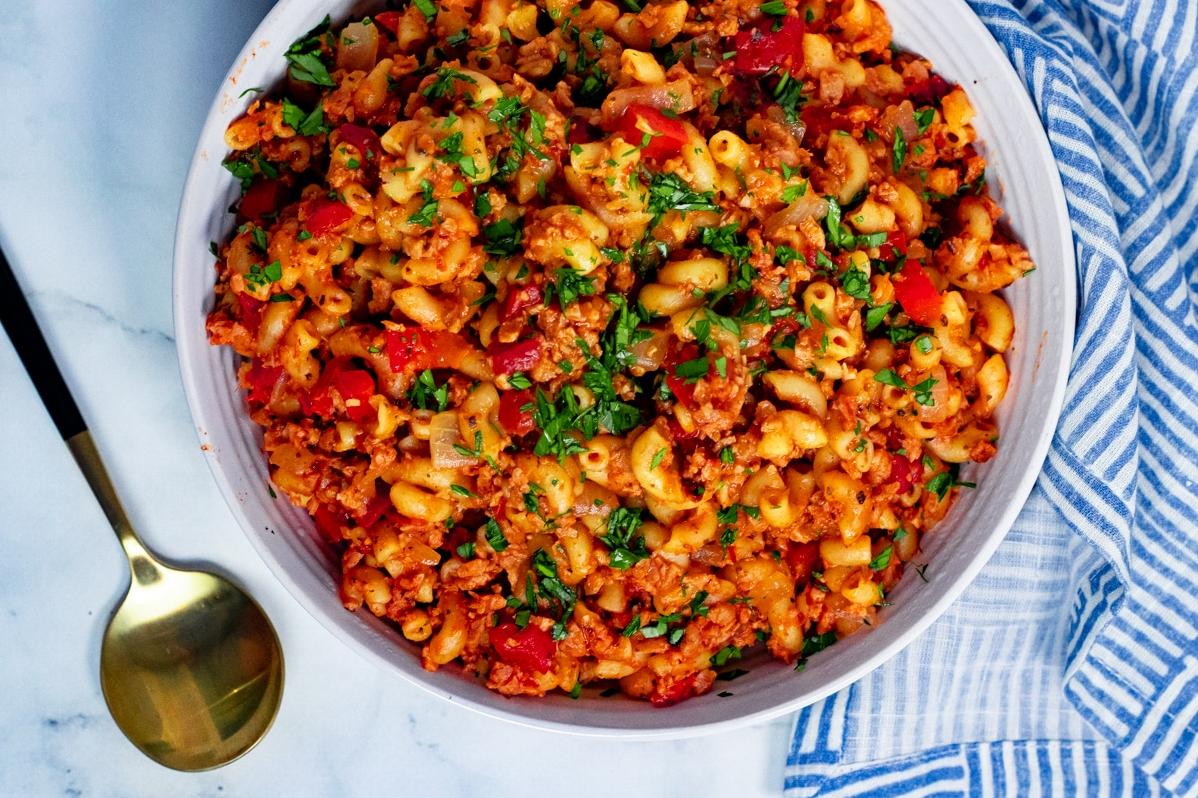  This vegetarian goulash will warm both your heart and your stomach.