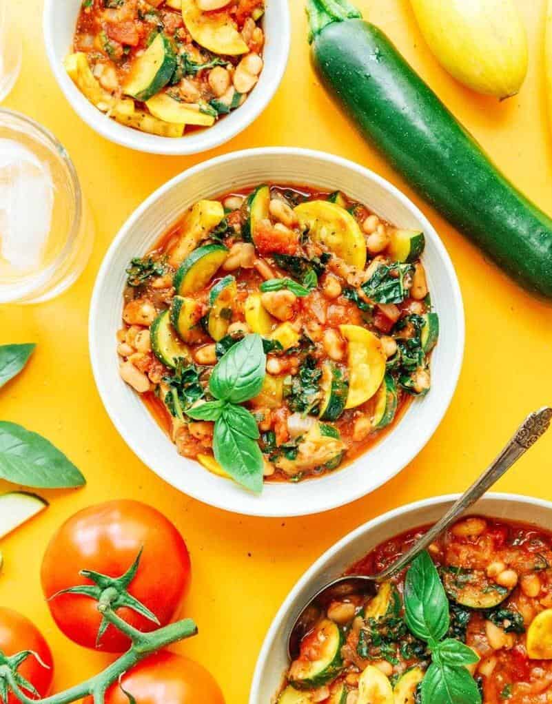  This vegetarian stew is loaded with healthy veggies and plant-based protein.