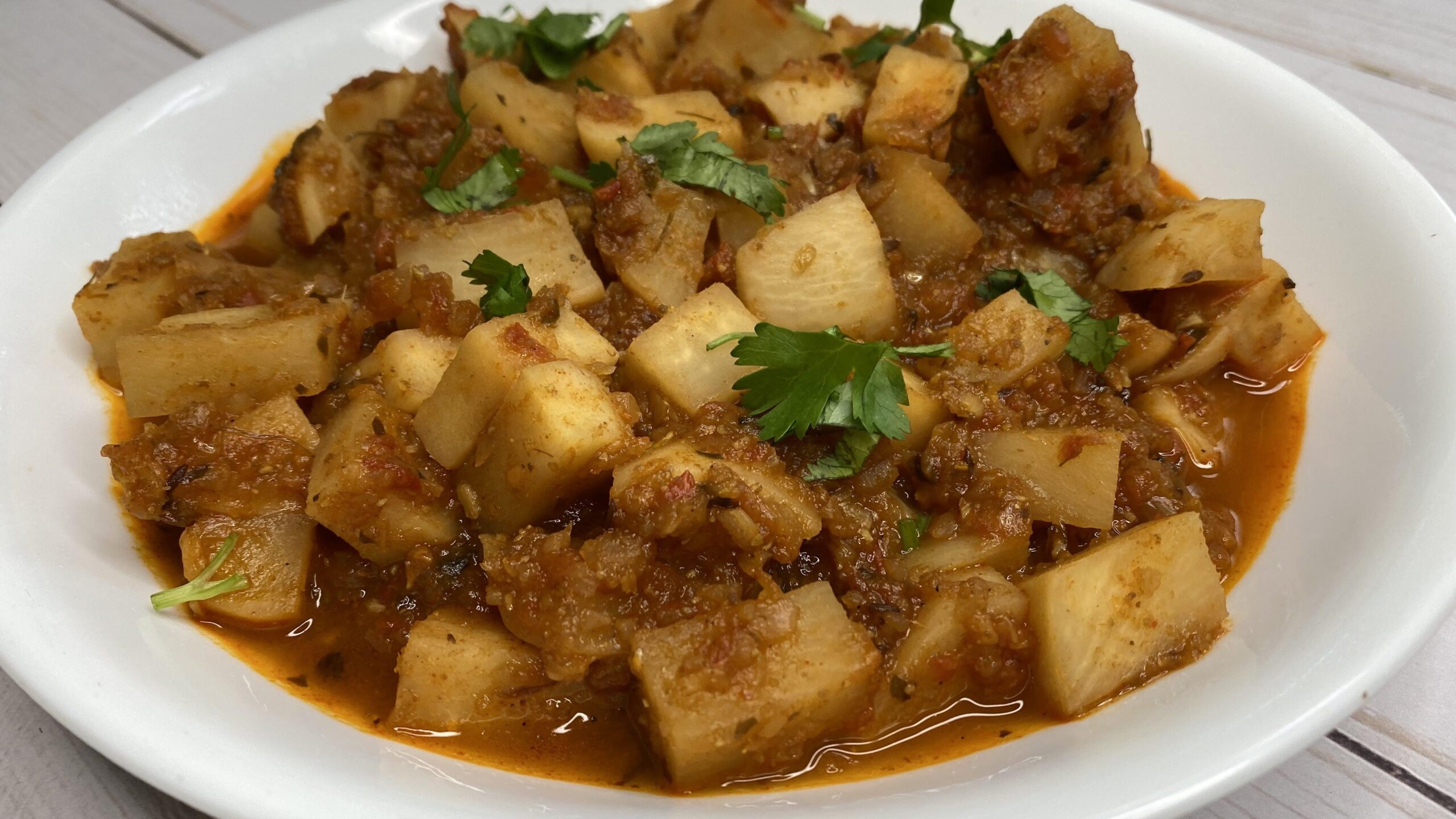  Turnips never tasted so good! This vegan turnip curry is a surefire crowd-pleaser.