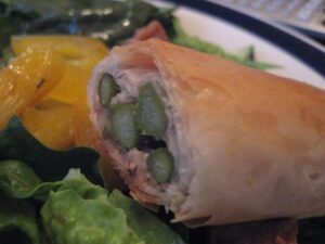 Vegan Asparagus Phyllo Rolls