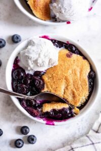 Vegan Blueberry Pear Cobbler