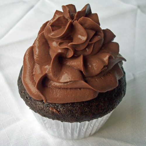 Vegan Chocolate Cupcakes With Chocolate Mousse Topping