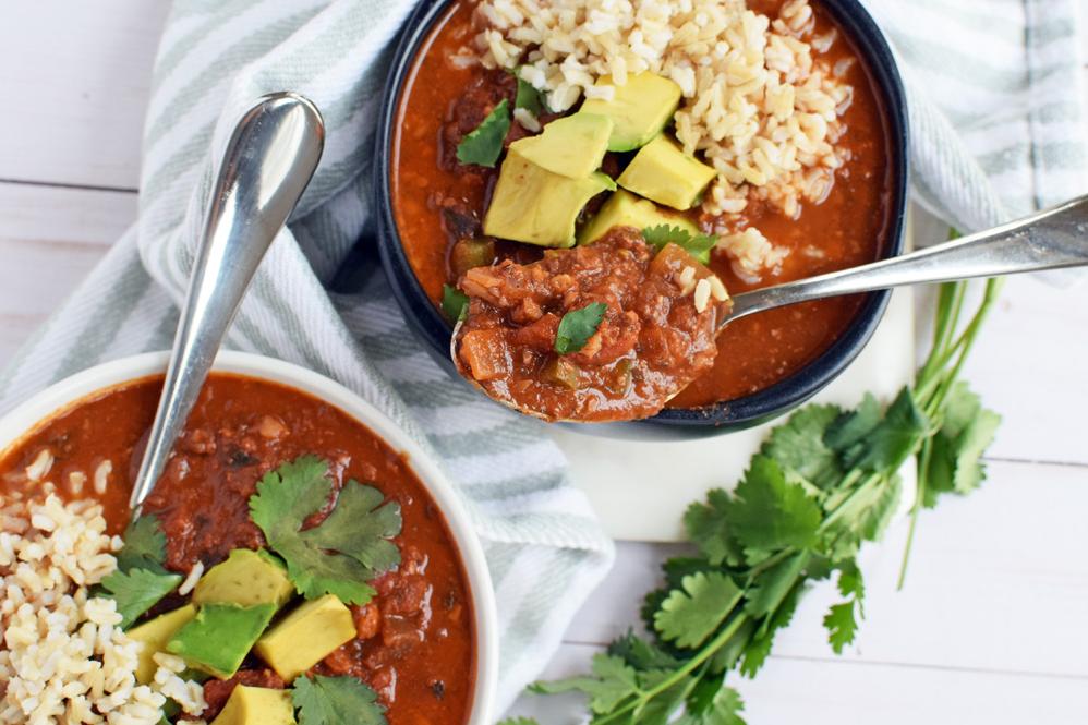  Vegan comfort food at its finest! This chili will satisfy your cravings without meat or dairy.