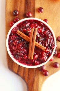 Vegan Cranberry Sauce With Orange and Cinnamon