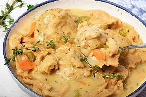 Vegetarian Chicken and Dumplings