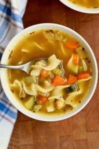 Vegetarian "chicken" Noodle Soup