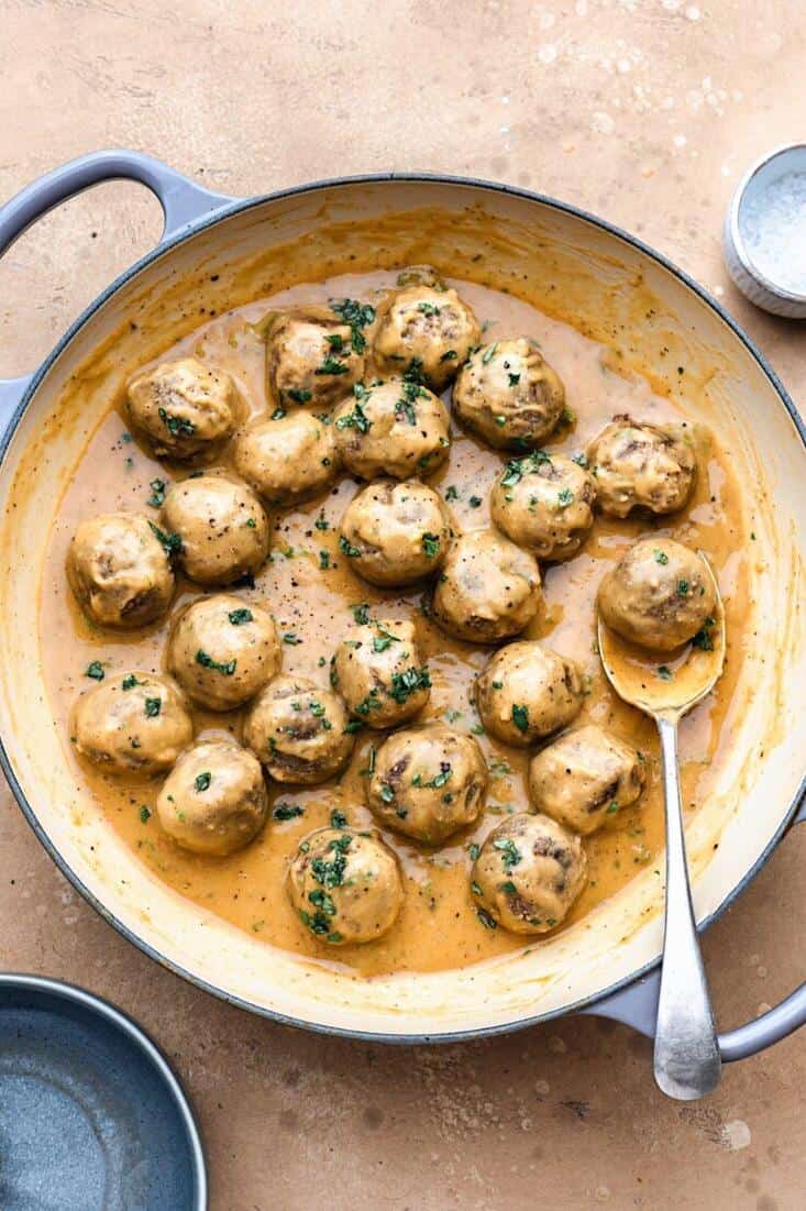  Vegetarian or not, these meatballs are a crowd-pleaser.