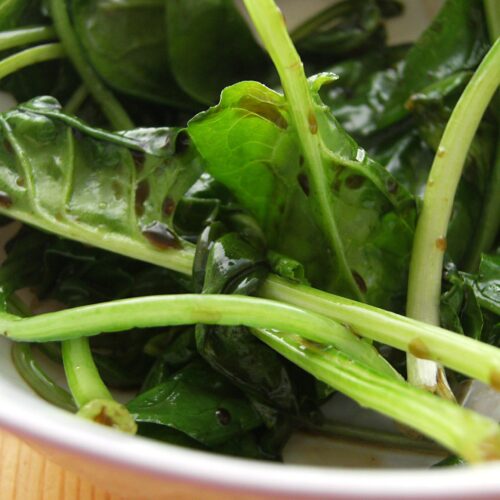 Vegetarian Wilted Spinach