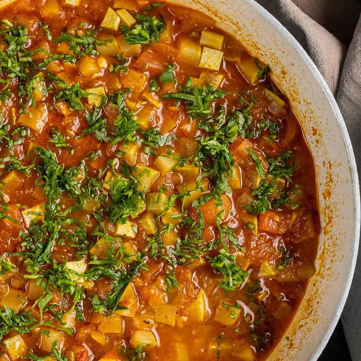  Warm up from the inside-out with a big bowl of zucchini stew on a chilly day.