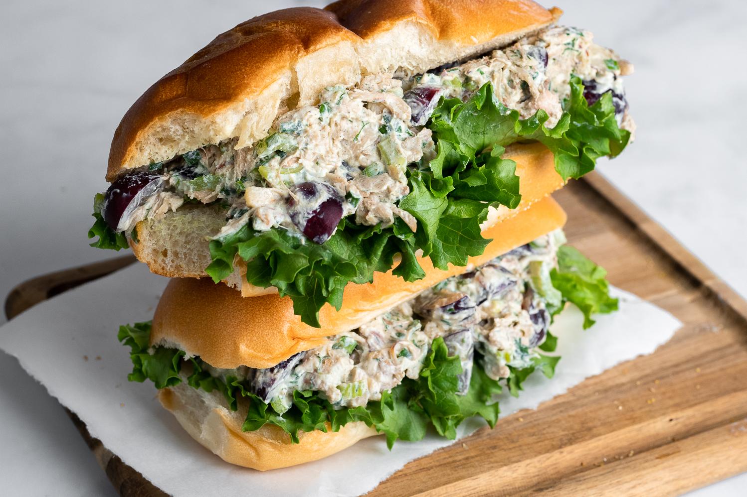  Who says chicken salad has to have chicken? This vegetarian version is just as satisfying.
