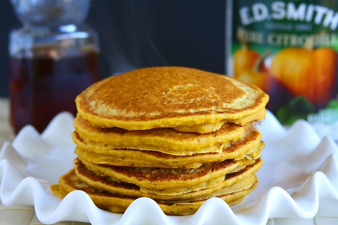  Who says pancakes can't be healthy AND delicious? These vegan pumpkin pancakes certainly are!
