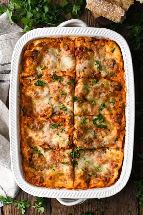  Who says you need meat for a hearty lasagna?