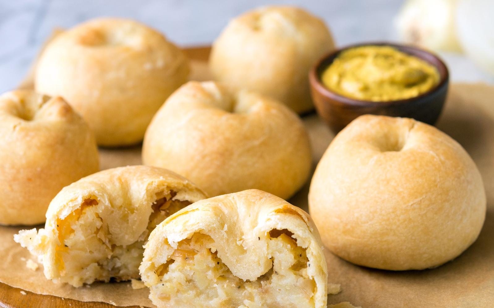  With their flaky crust and savory filling, these knishes are hard to resist.