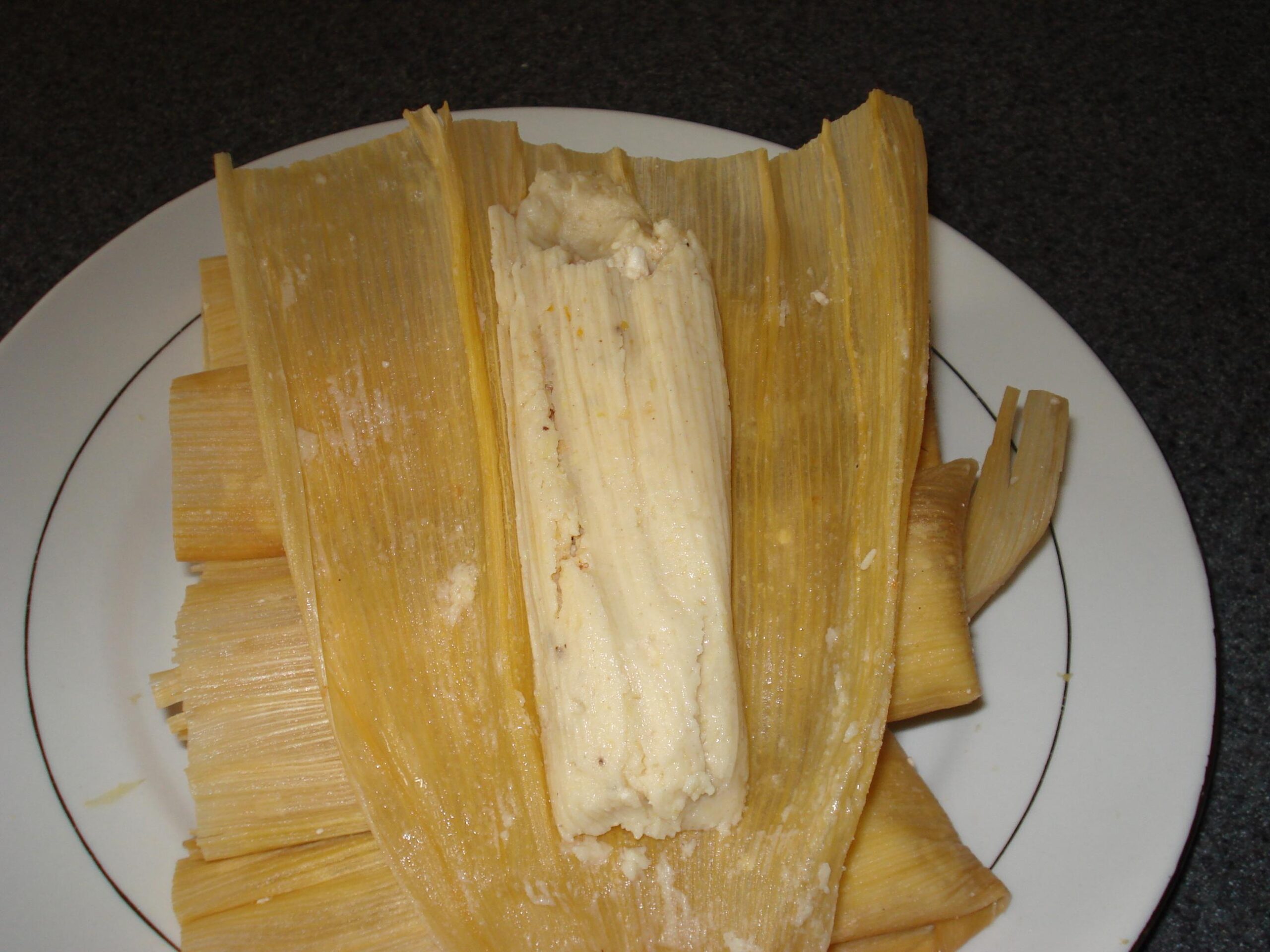 Wrapped up and ready to go - vegetarian tamales for the win!