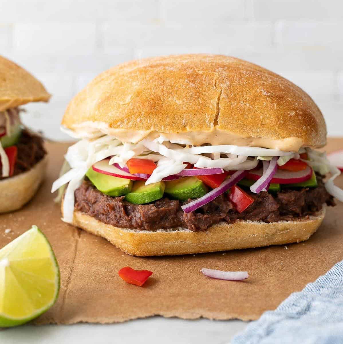  Your taste buds will thank you for trying this vegetarian twist on a classic Mexican sandwich.